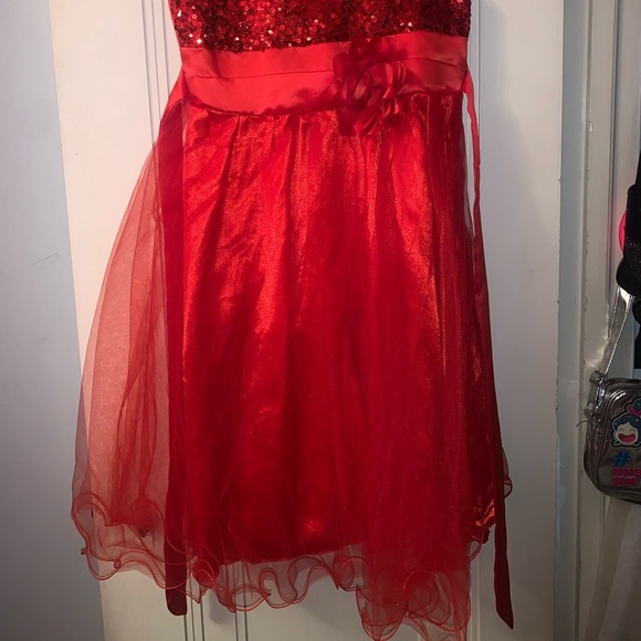 Red holiday dress girls - Picture 7 of 8